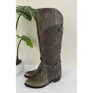 Frye Phillip Equestrian Riding Boots Size 8 Western Extended Calf Taupe
